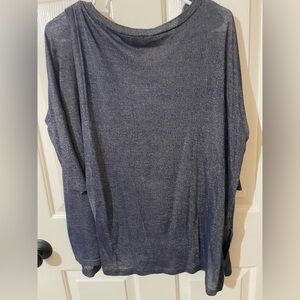 White House Black Market navy with gold flecks sweater